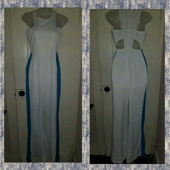 Foxiedox BIANCA Colorblock flared Jumpsuit onesie disco retro 70S insp - Picture 4 of 13